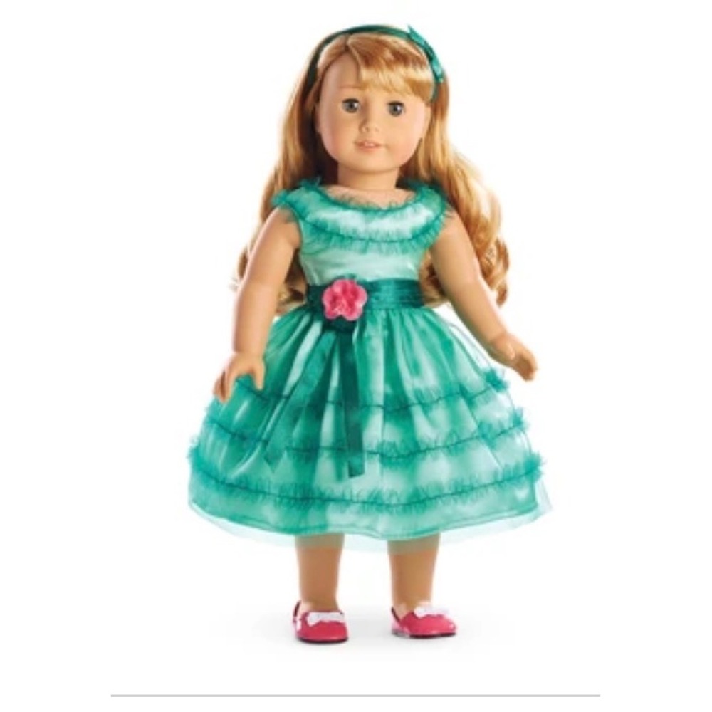 American Girl Maryellen Birthday Dress Set Dress Shoes Headband EUC Adult owned
